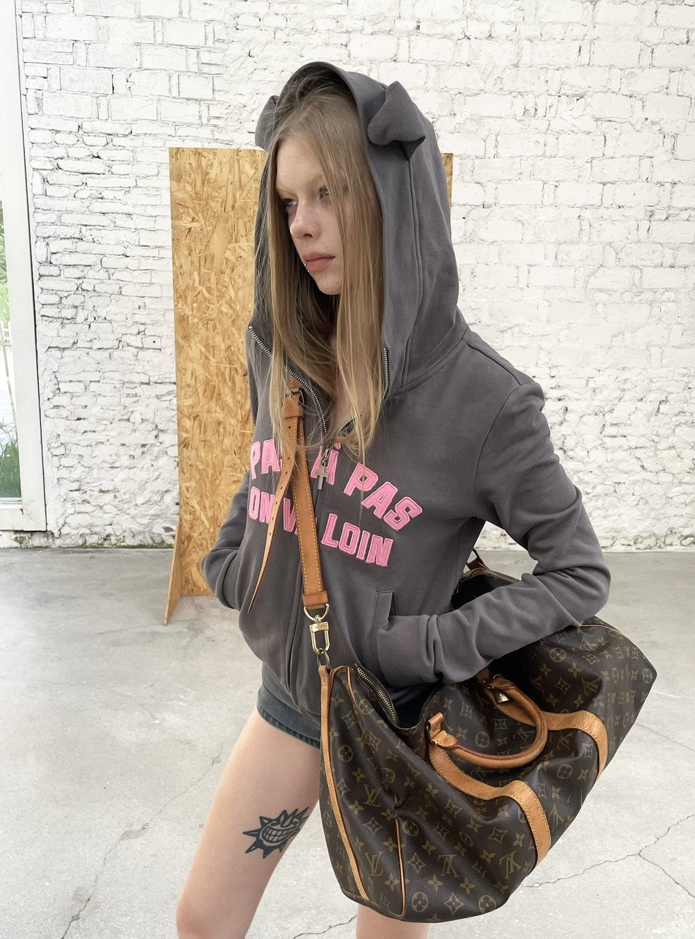 Dog Ear Zip-Up Hoodie