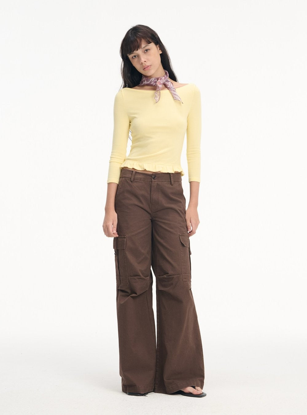 Offshore Ruffle Hem Top (2color)