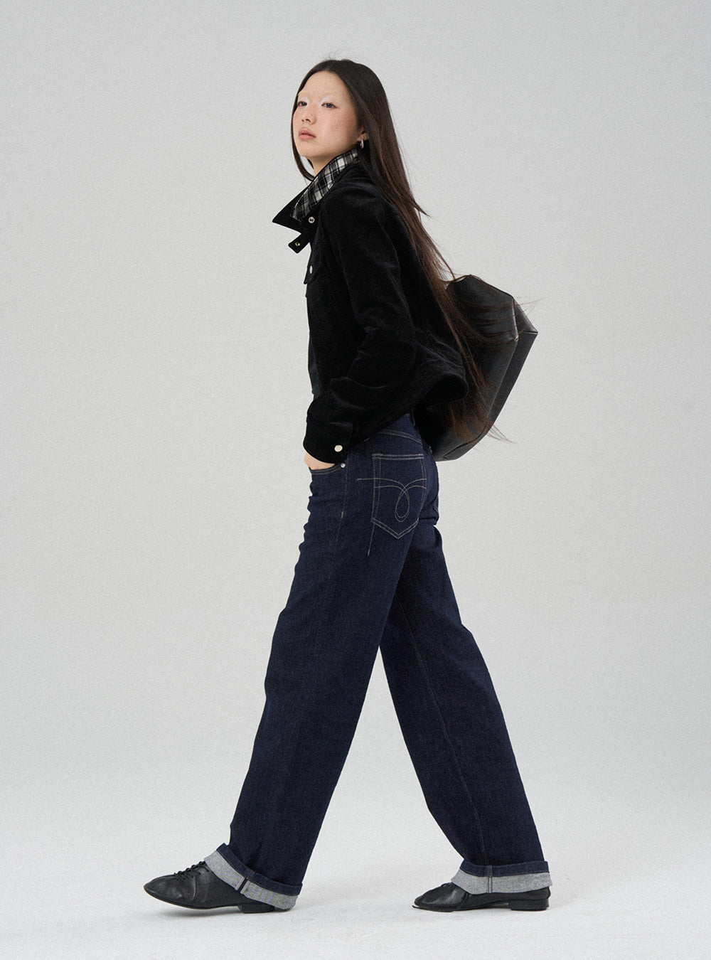 Slim Mid-Length Corduroy Jacket