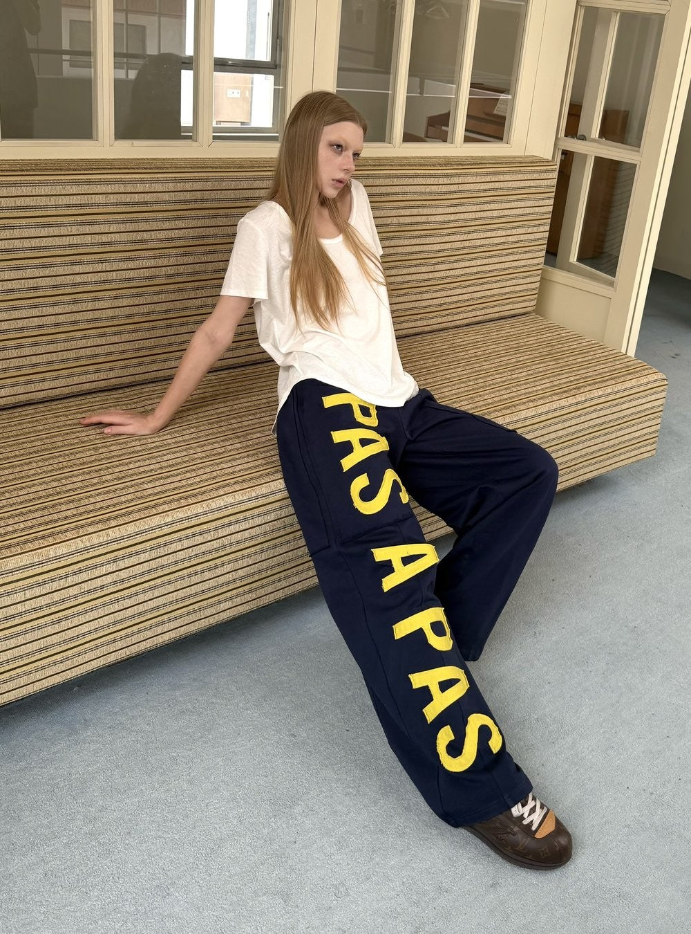 Patchwork Relaxed Cotton Pants
