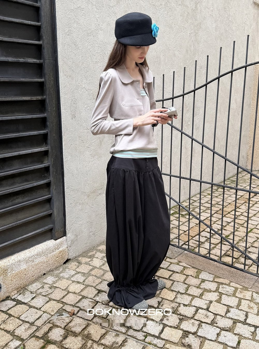 Drawstring Balloon Hem Pants