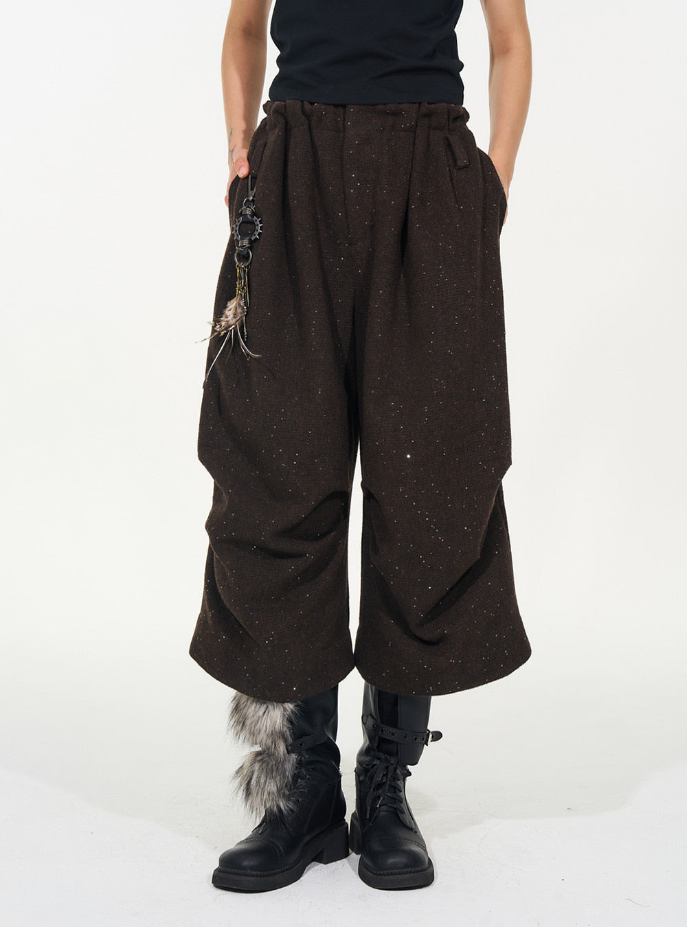 Cropped Wool Balloon Pants (2color)