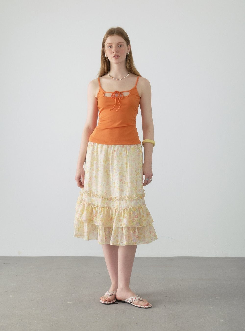 Berry Curve Ruffle Skirt