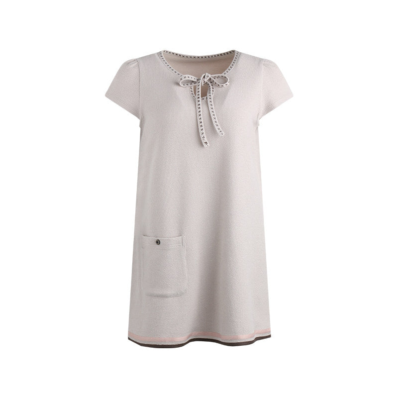 Ribbon Stitch Mini Dress (2color)