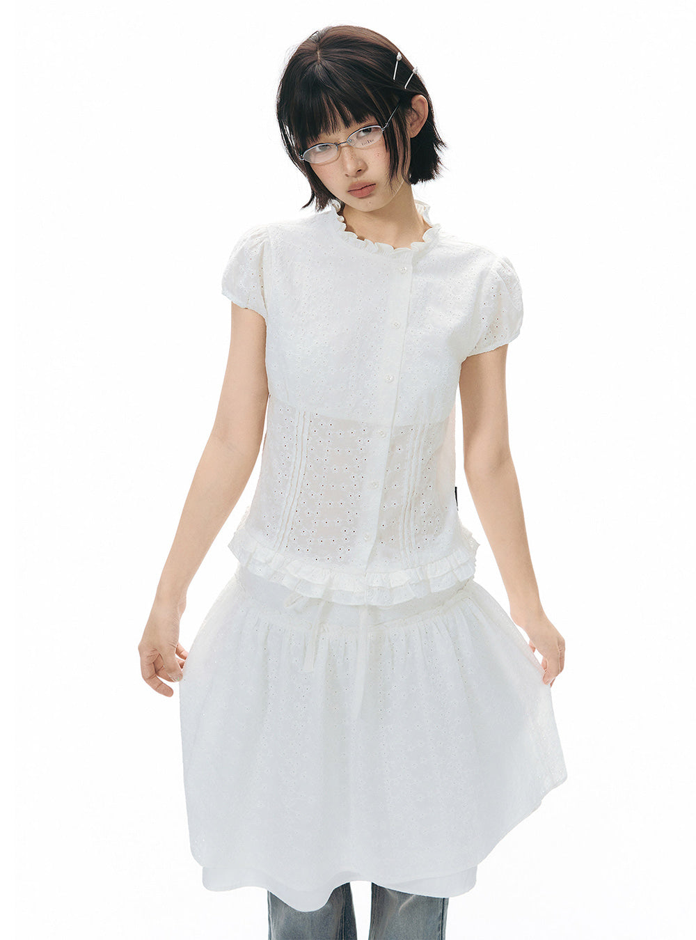 Layered Drawstring Skirt (2color)