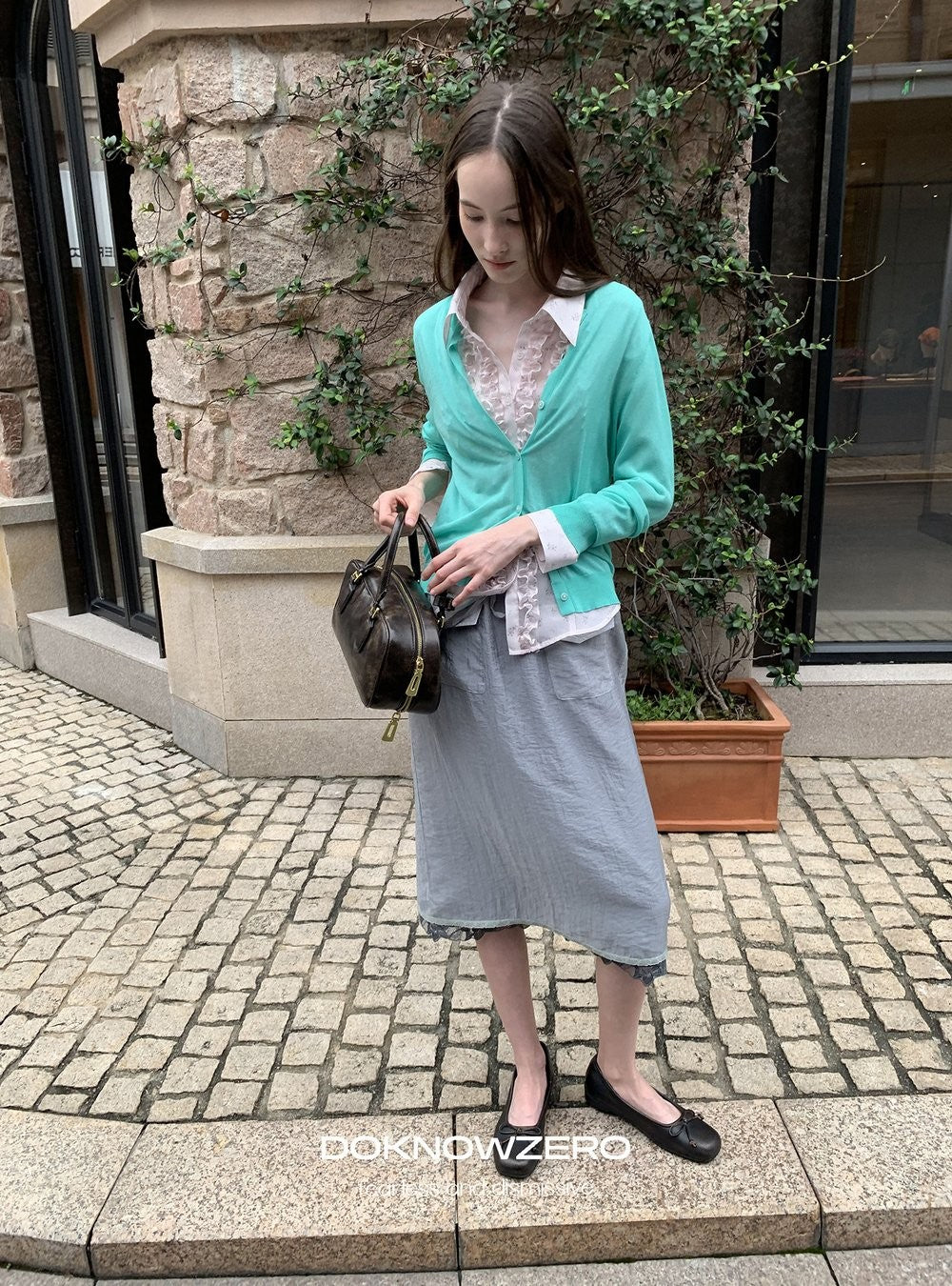 Aqua Mint Knit Cardigan