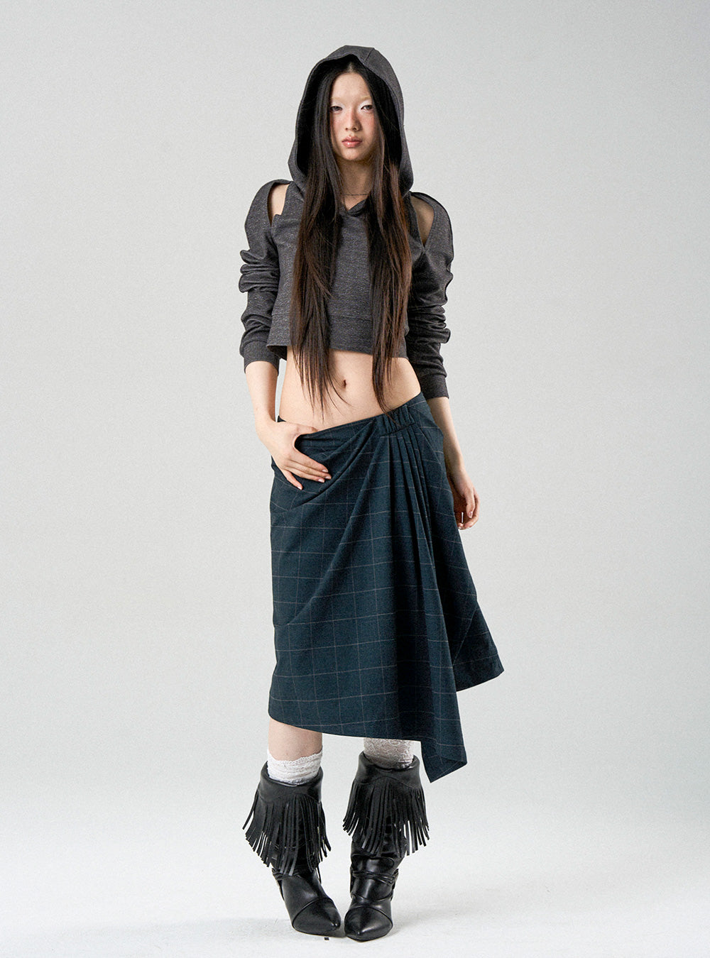 Urban Edge Cropped Hoodie