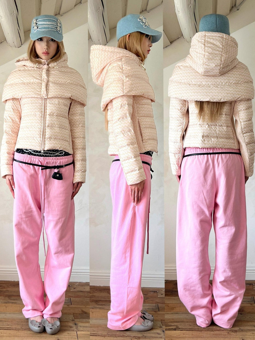100 Percent Cotton Soft Comfort Casual Natural Waist Unisex Pink Straight Pants