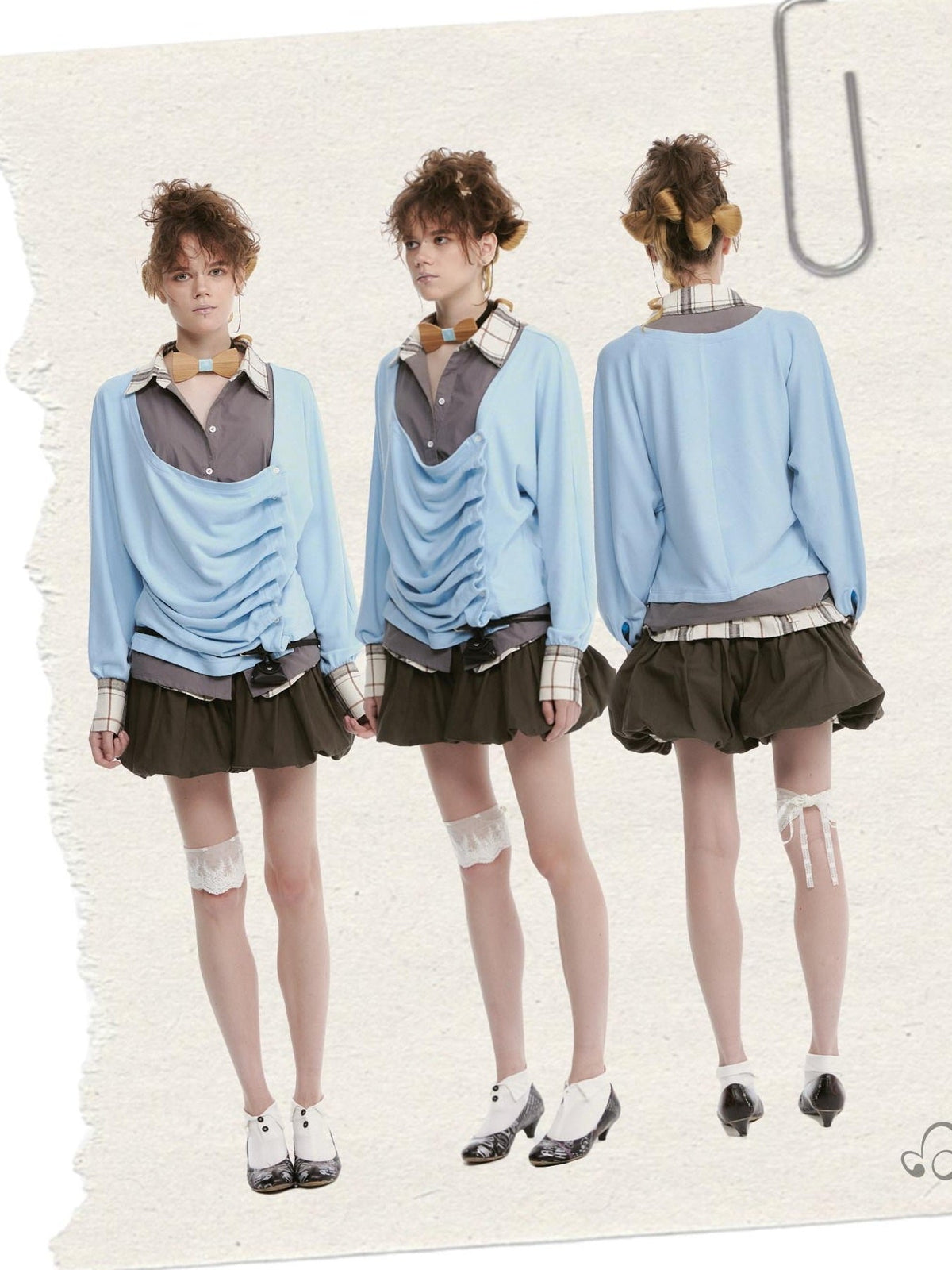 Soft Stretch Cotton Blend Casual Relaxed Mandarin Collar Unisex Blouses