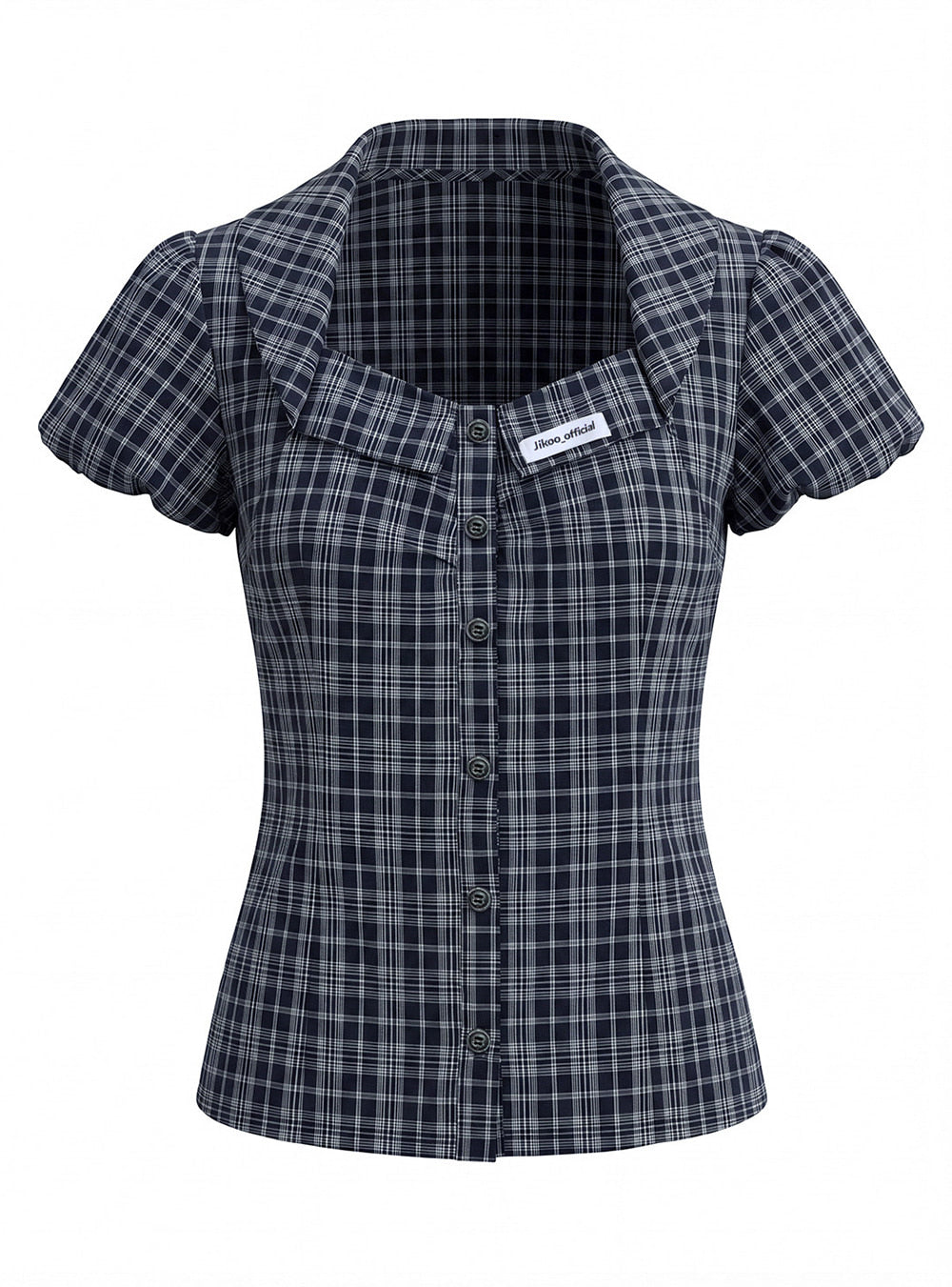 Orchard Puff Check Blouse (3color)