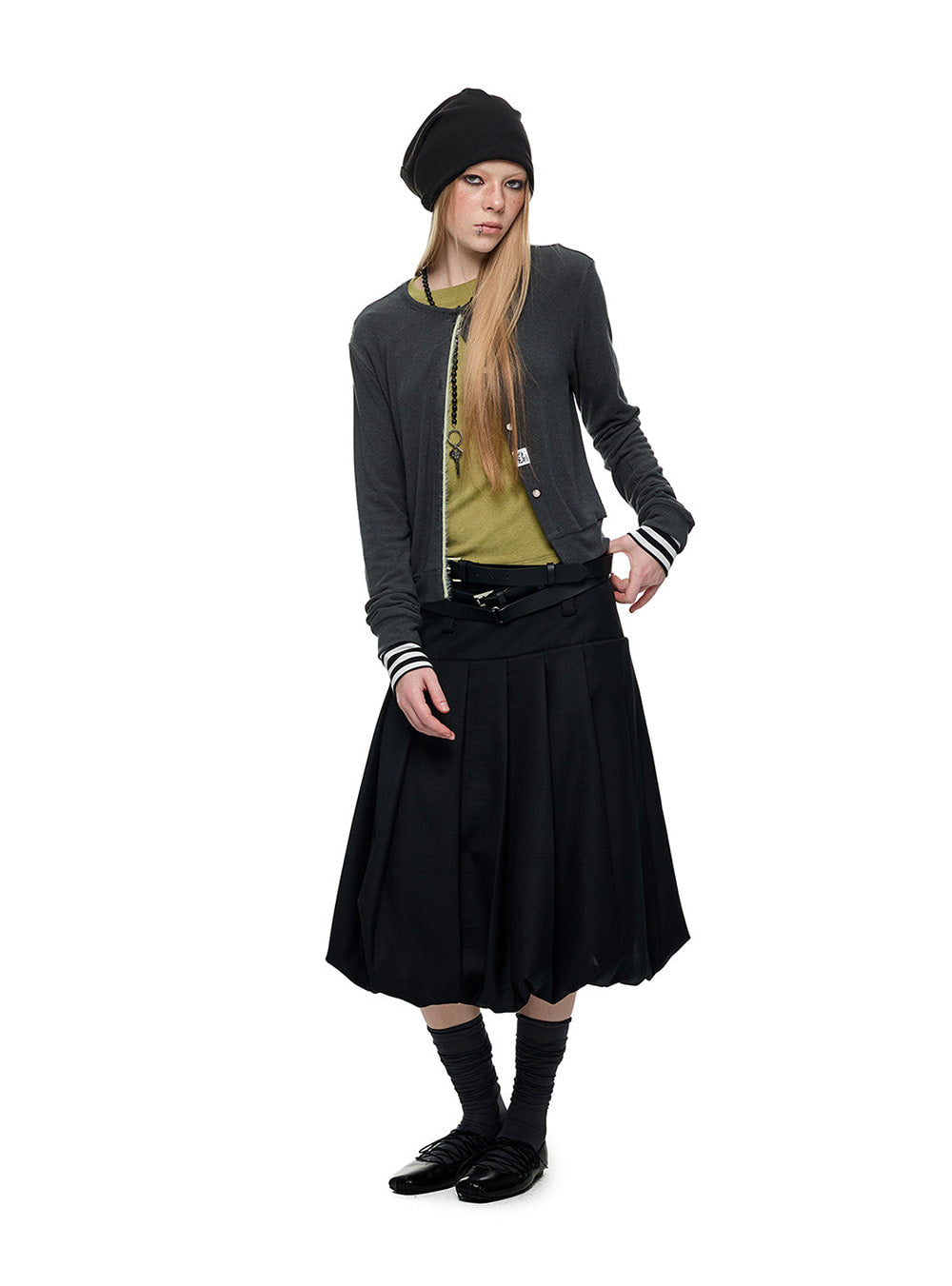 Contrast Trim Knit Cardigan Sweater