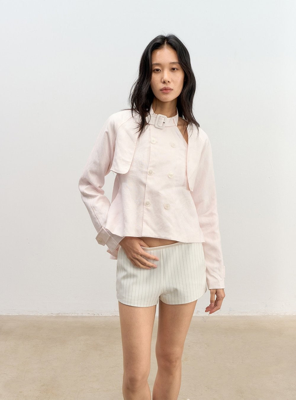 Refined Stripe Satin Shorts