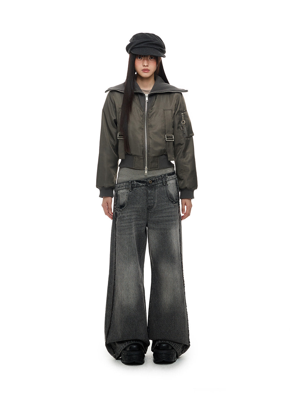 Cozy V-Neck Quilted Cotton Jacket