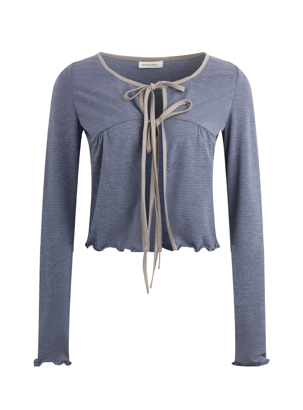 Dew Ribbon Sheer Cardigan Top (2color)