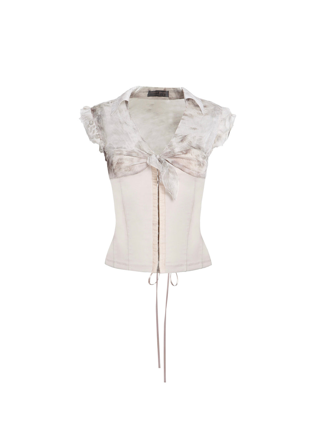 Flutter Mesh Corset Top (2color)
