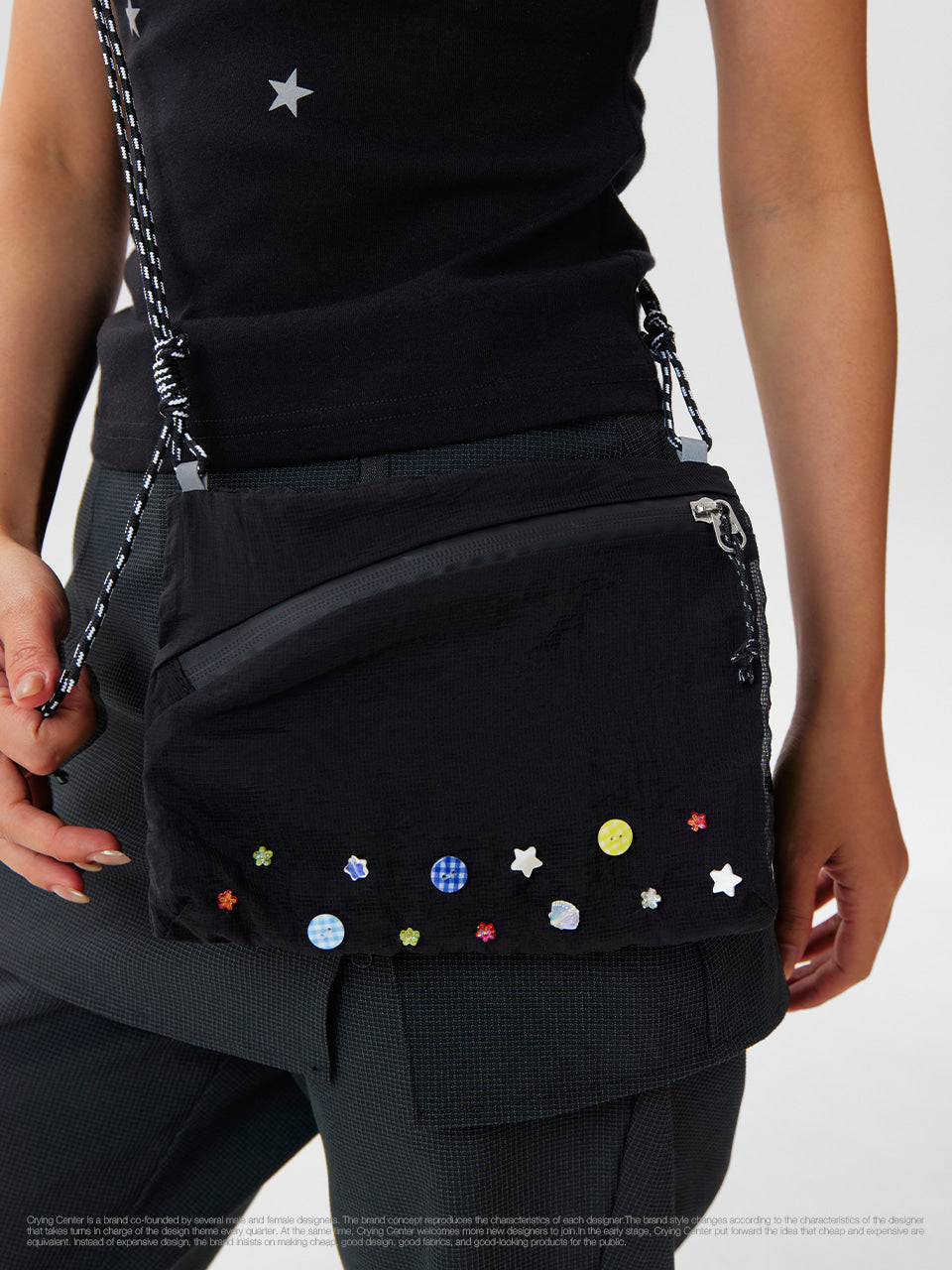 CryingCenter Mesh Button Point Hip Sack