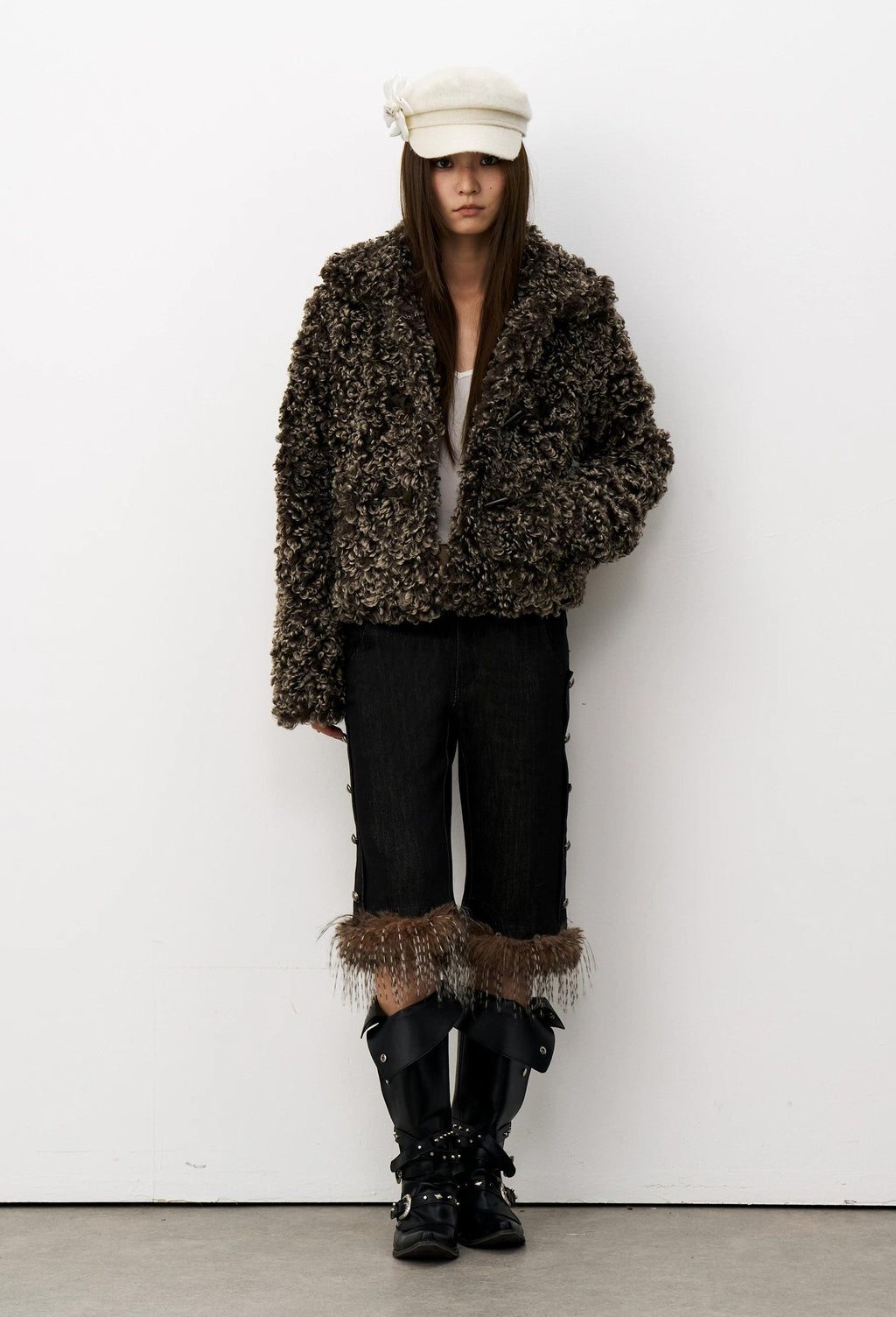 THELIGHT | THREE-DIMENSIONAL WOOL TWEED BERET【ID:TN00106】
