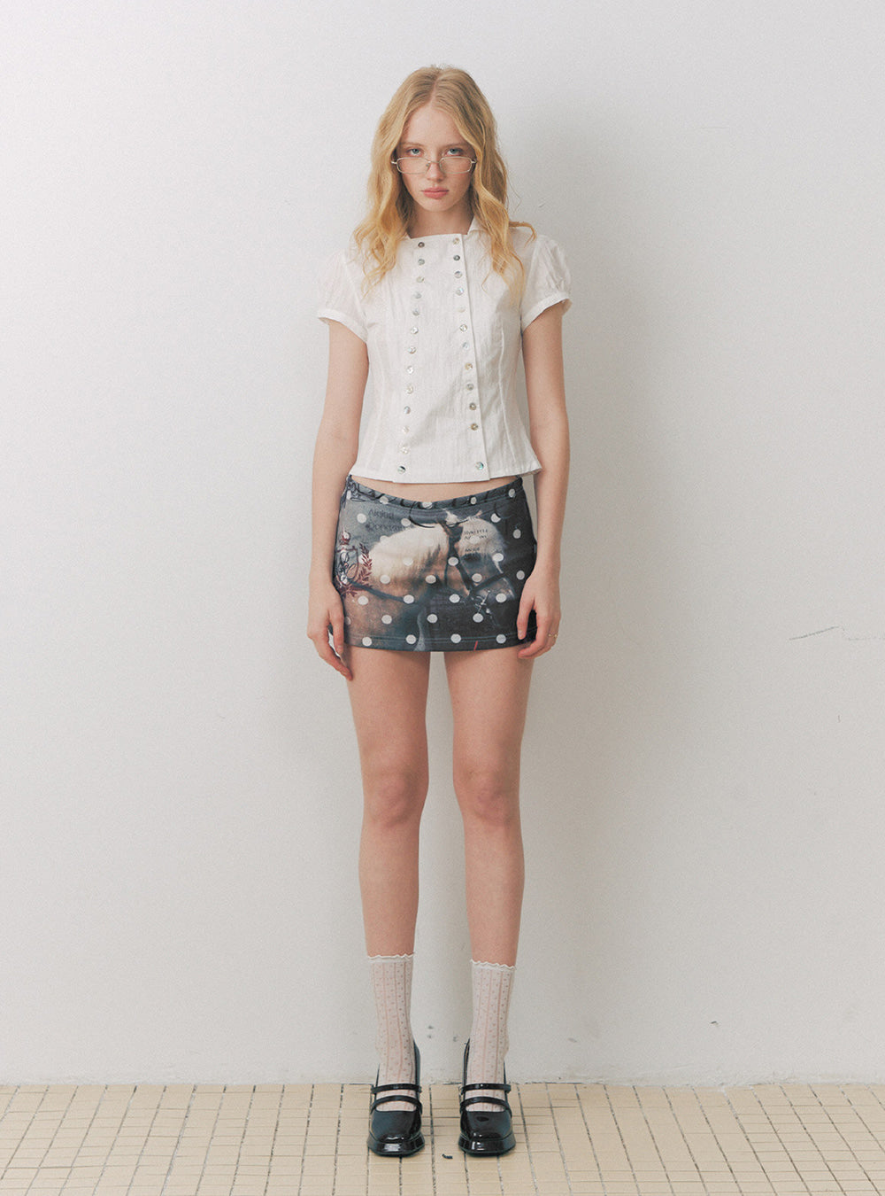 Equestrian Archive Print Mini Skirt