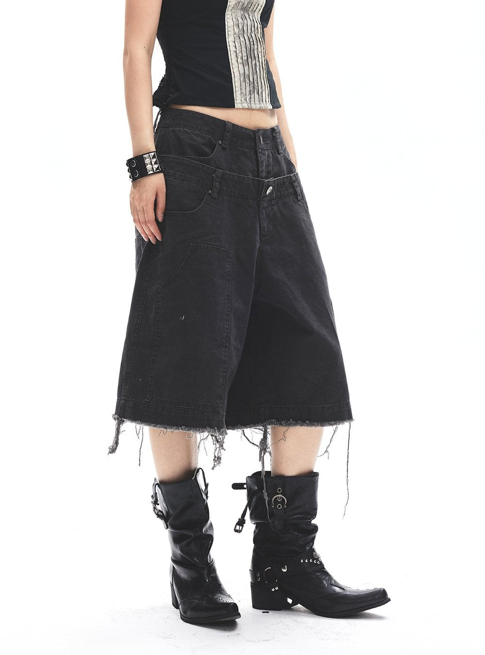 Frayed Edge Wide Pants