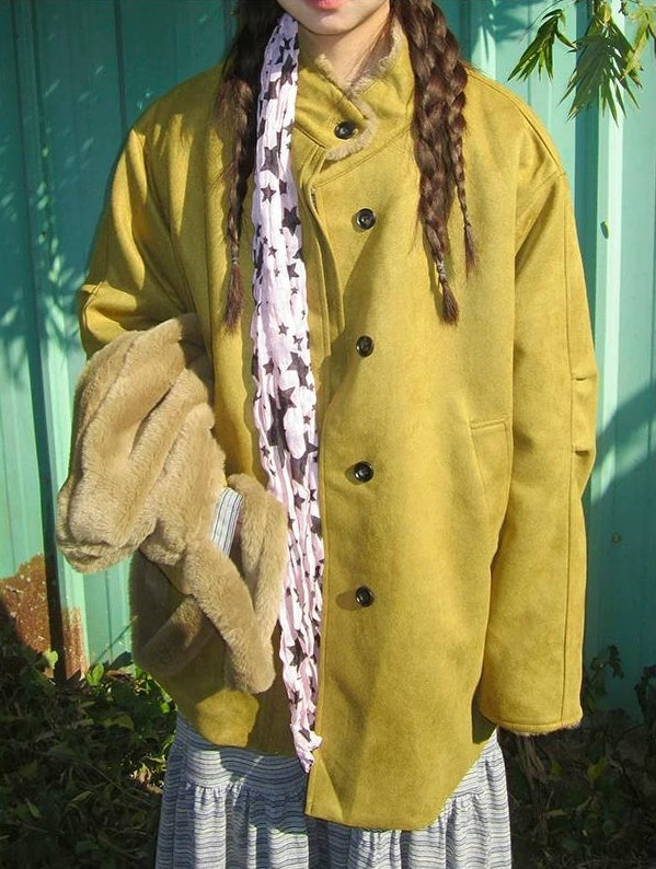 3months | FURRY SUEDE MID-LENGTH JACKET【ID:TN00058】