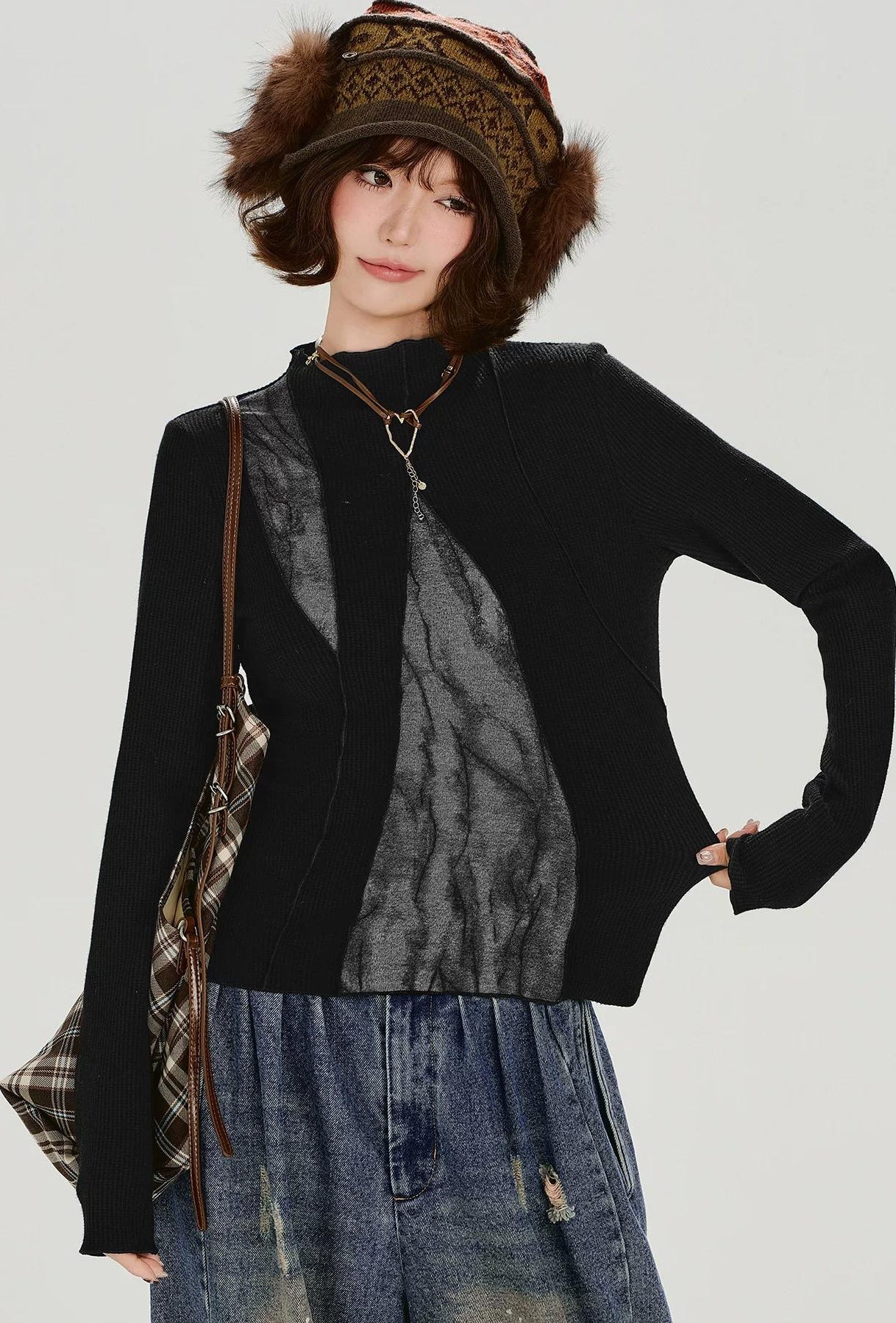 Girlyhalo |  RETRO SPICE GIRLS LONG SLEEVE TOP【ID:TN00013】