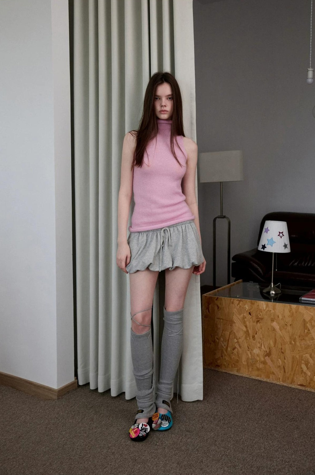 1JINN STUDIO | HIGH NECK MOHAIR KNIT TOP【ID:TN00069】