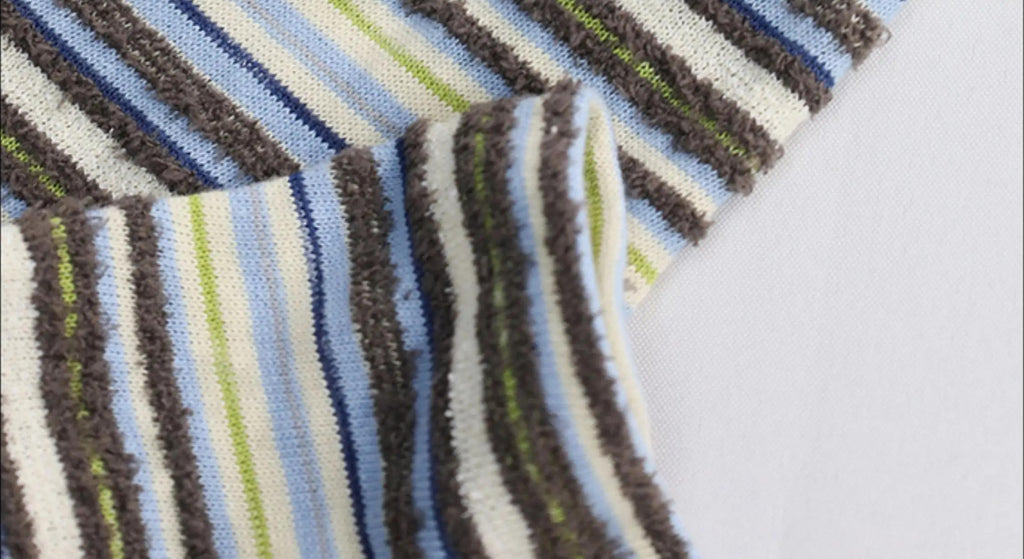 Girlyhalo |  RETRO STRIPED LONG-SLEEVE TOP【ID:TN00007】