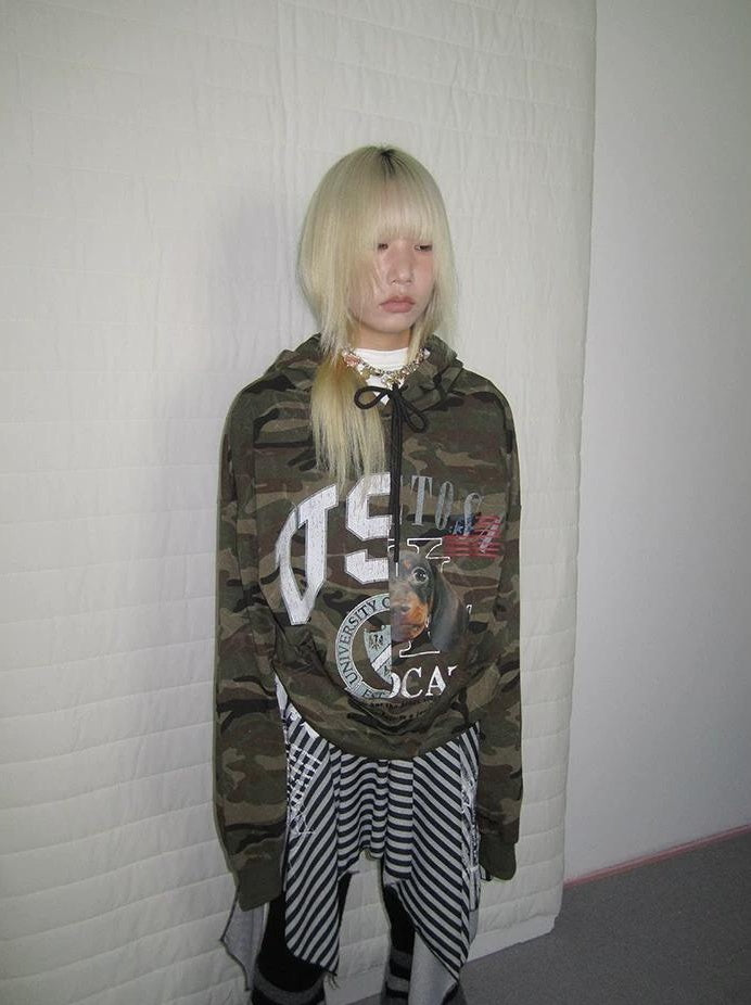 3months | CASUAL CAMOUFLAGE HOODED SWEATSHIRT【ID:TN00031】