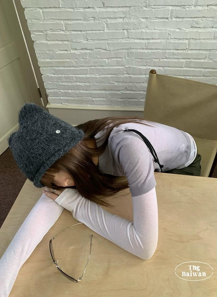 TRIA SELECT | FLUFFY CAT EARS WOOL CAP【ID:TN00085】