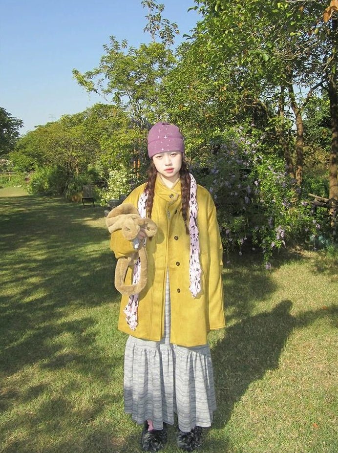 3months | FURRY SUEDE MID-LENGTH JACKET【ID:TN00058】
