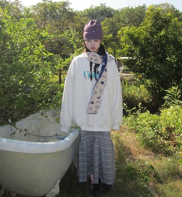 3months | LAZY CHIC LETTER SWEATER【ID:TN00035】
