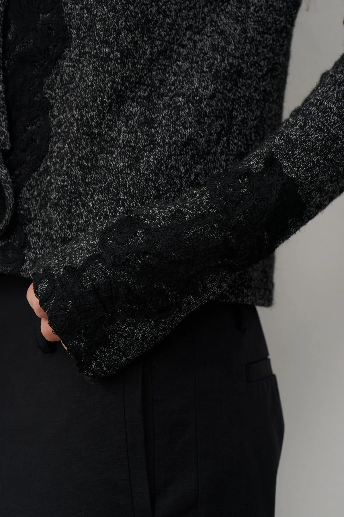 THELIGHT | LACE TRIM SLIM SHIRT【ID:TN00107】