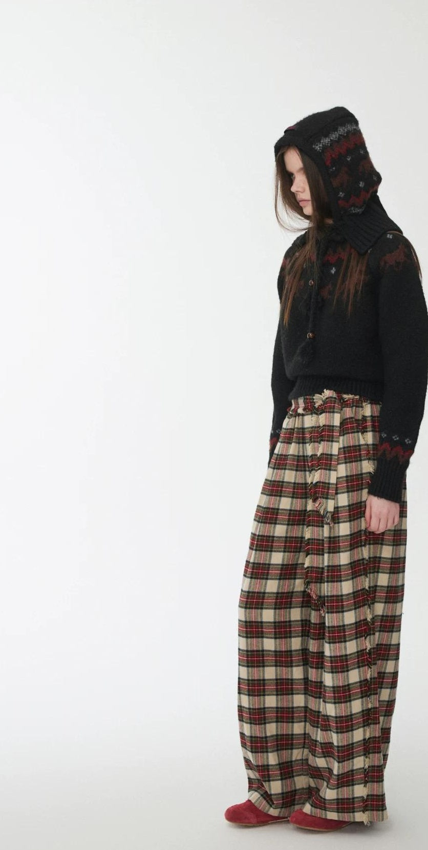 1JINN STUDIO | PLUNGING NECK KNIT SWEATER【ID:TN00068】