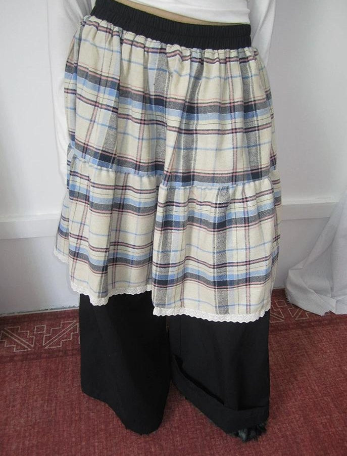 3months |  RETRO PLAID SPLICING PANTS【ID:TN00020】