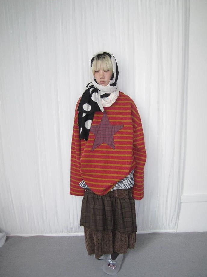 3months |  KOREAN STRIPED KNIT SWEATER【ID:TN00026】