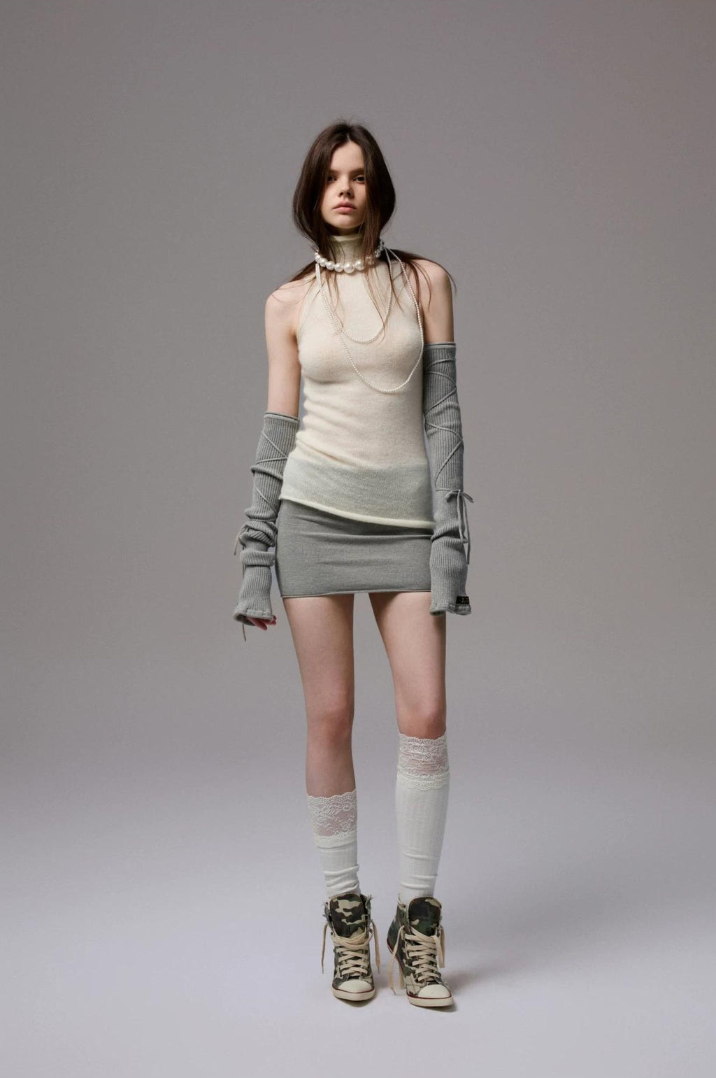 1JINN STUDIO | HIGH NECK MOHAIR KNIT TOP【ID:TN00069】