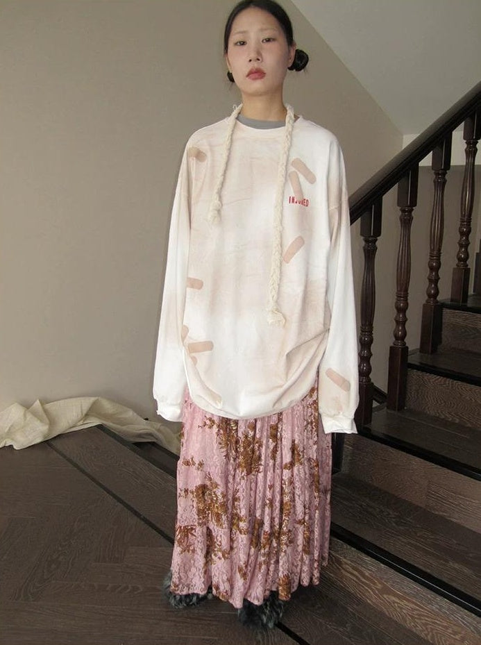 3months | RETRO FLOCKING PRINT SKIRT【ID:TN00047】
