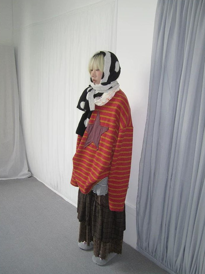 3months |  KOREAN STRIPED KNIT SWEATER【ID:TN00026】