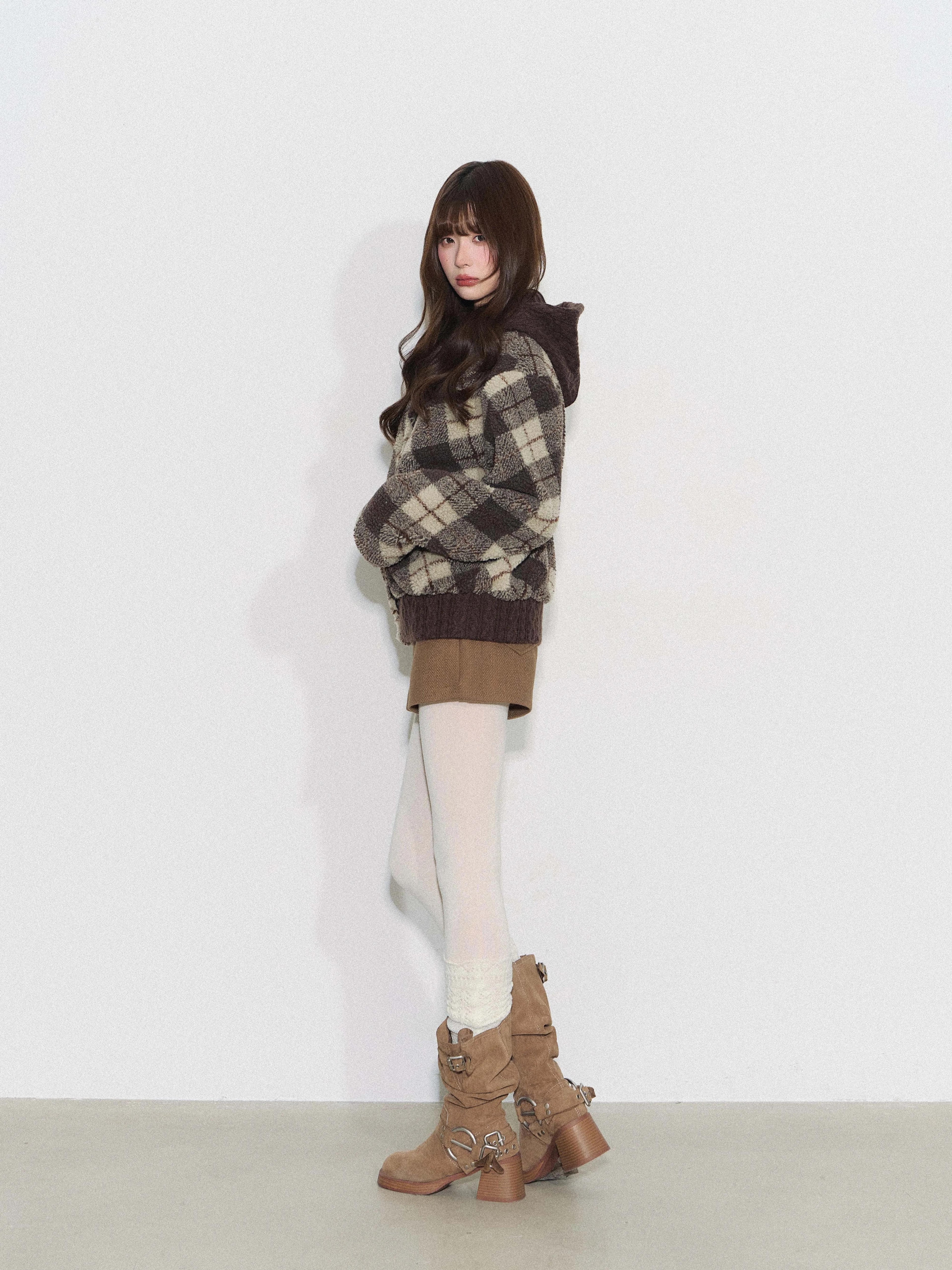 THELIGHT | PLAID KNIT SWEATER JACKET【ID:TN00098】