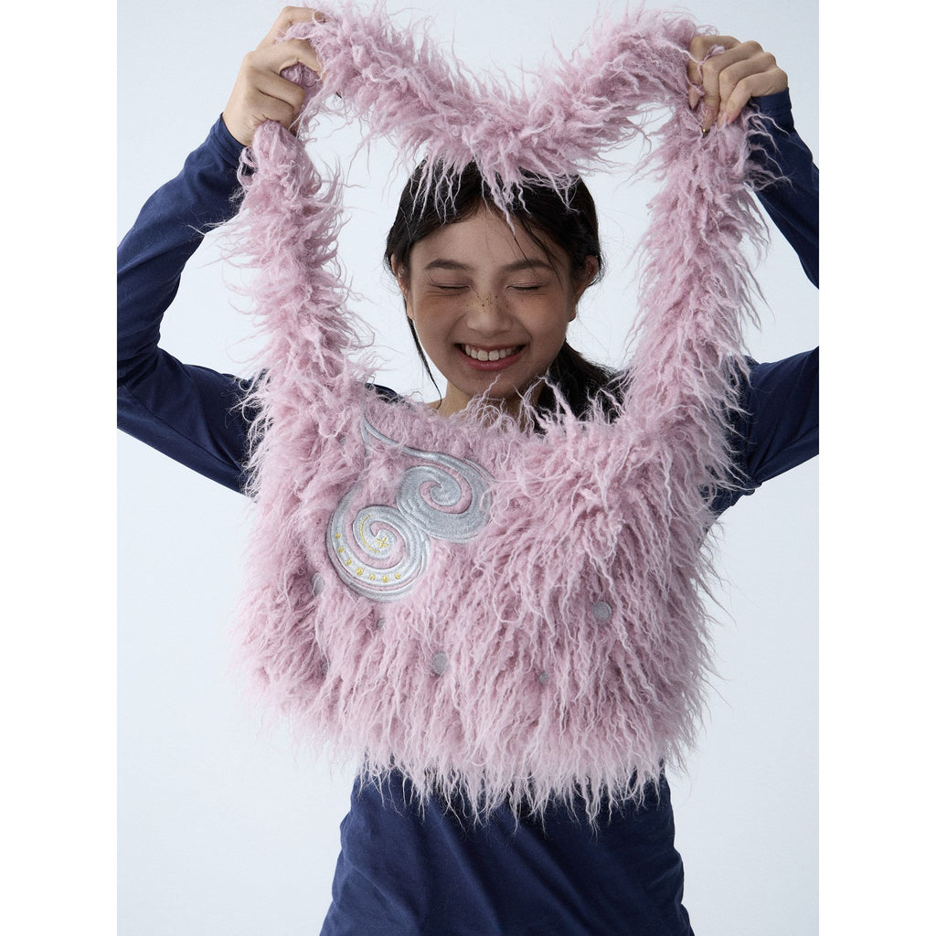 Fuzzy Large Capacity Crossbody Unique Design Women'S Faux Fur Shoulder Bags
