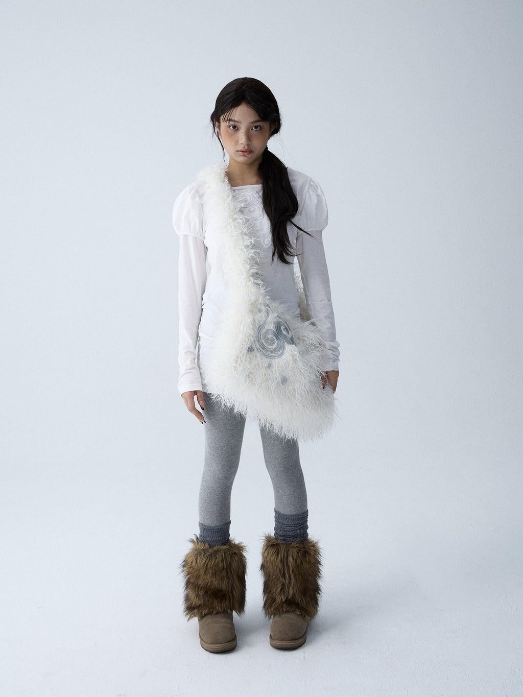Fuzzy Large Capacity Crossbody Unique Design Women'S Faux Fur Shoulder Bags