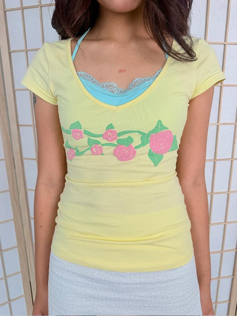 Mint Green Colorful Lace Halter Women's Stretch Cotton Bikinis