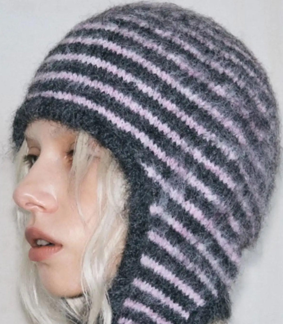 TRIA SELECT | KNITTED STRIPE EAR PROTECTION CAP【ID:TN00089】