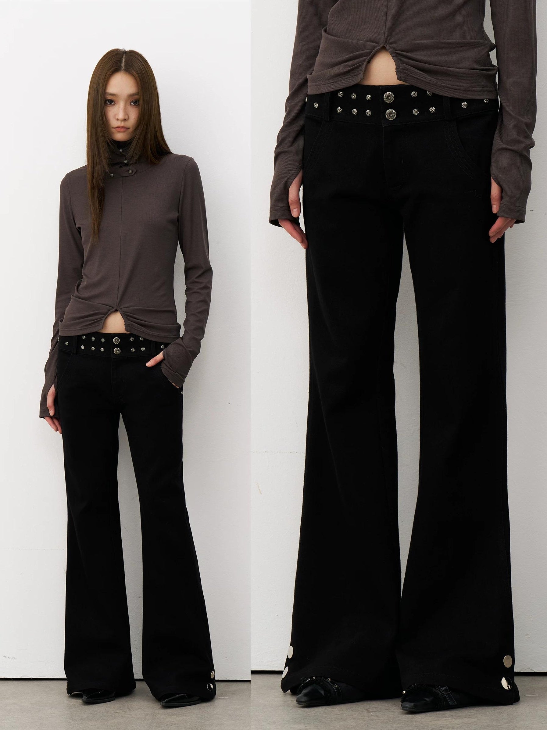THELIGHT | DRAPED MICRO LAMA PANTS【ID:TN00116】
