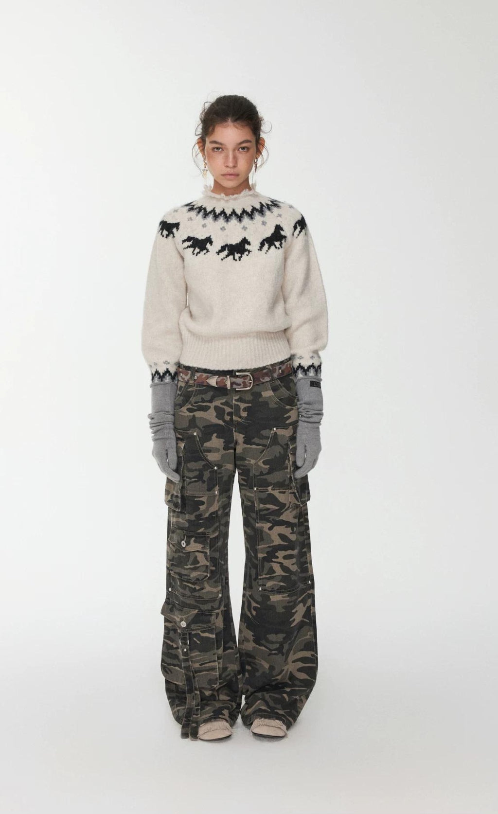 1JINN STUDIO | PLUNGING NECK KNIT SWEATER【ID:TN00068】