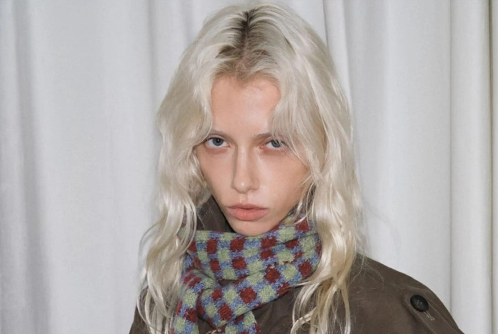 TRIA SELECT | PLAID COLOR BLOCK SCARF【ID:TN00080】