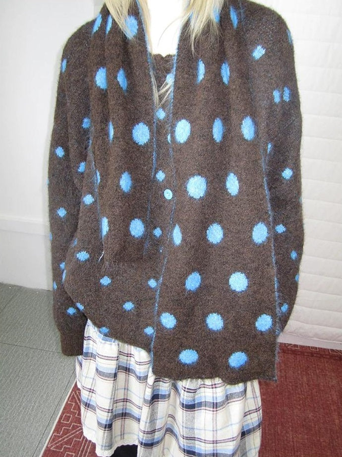 3months |  LOOSE KNITTED SWEATER JACKET【ID:TN00019】