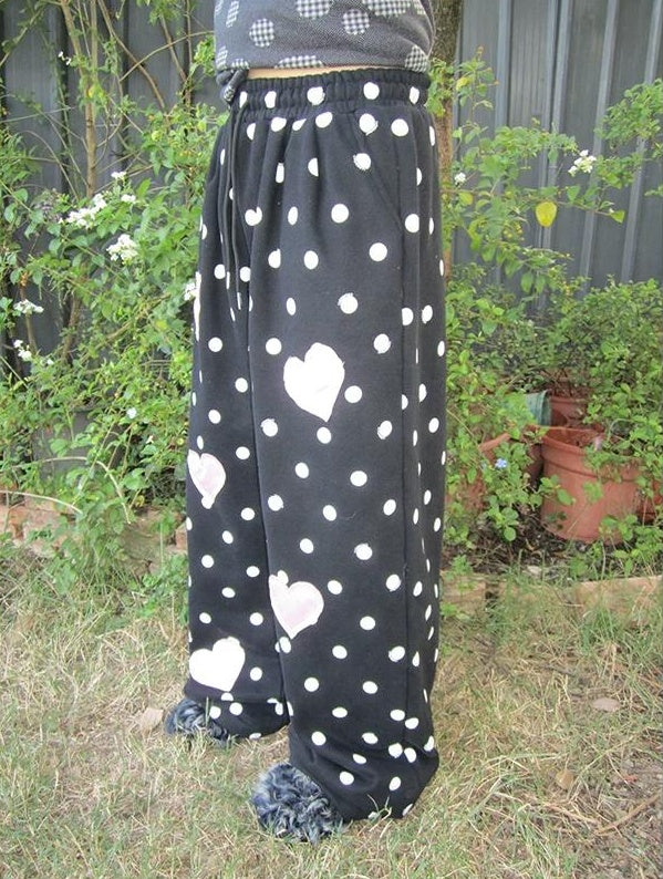 3months | CASUAL POLKA DOT WIDE LEG PANTS【ID:TN00036】
