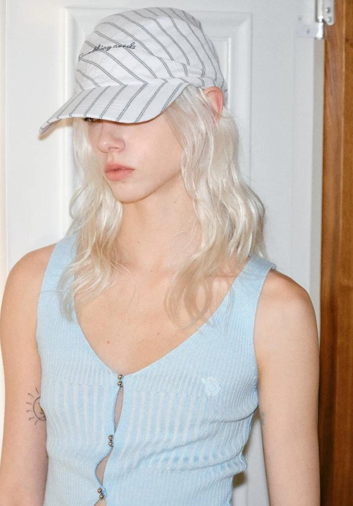 TRIA SELECT | STRIPED CAP SCARF ENSEMBLE【ID:TN00076】