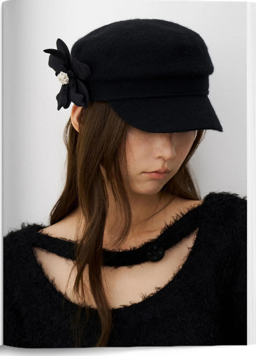 THELIGHT | THREE-DIMENSIONAL WOOL TWEED BERET【ID:TN00106】